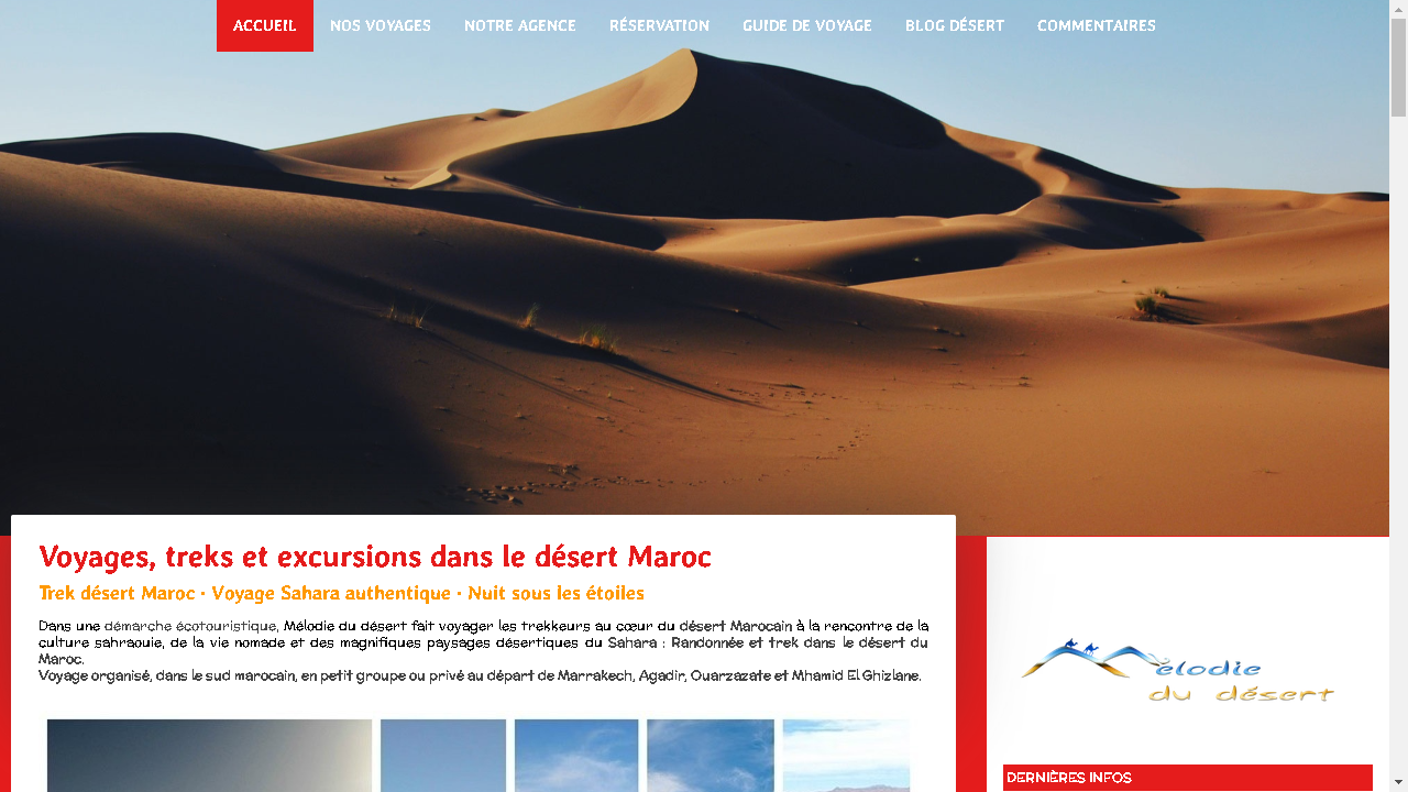 Capture d'écran de http://www.melodiedudesert.com/